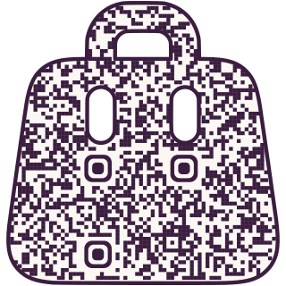Shopping bag-shaped QR code
