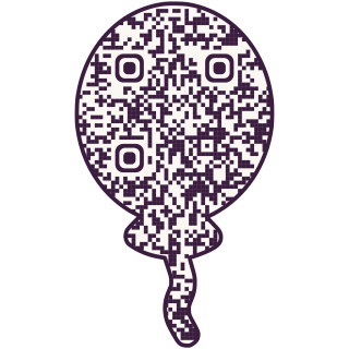 Balloon-shaped QR code