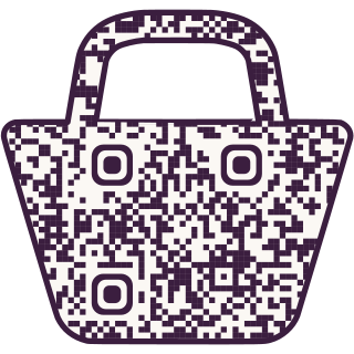 Shopping basket-shaped QR code