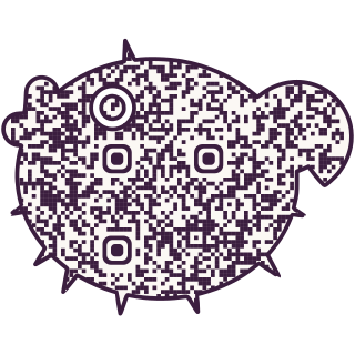 Pufferfish-shaped QR code
