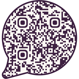 Speech bubble-shaped QR code