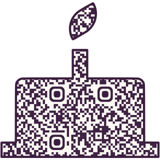 Cake-shaped QR code