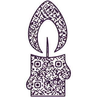 Candle-shaped QR code