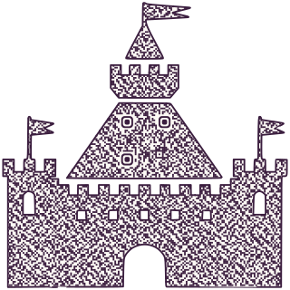 Castle-shaped QR code