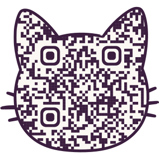 Cat face-shaped QR code
