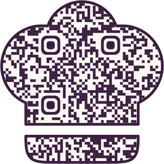 Chef hat-shaped QR code
