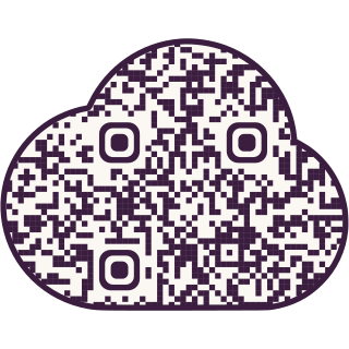 Cloud-shaped QR code