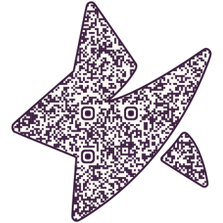 Shooting star-shaped QR code