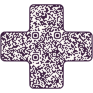 Pharmacy cross-shaped QR code