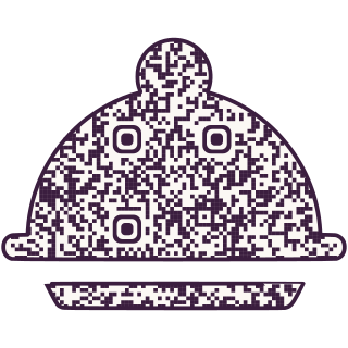 Dish-shaped QR code