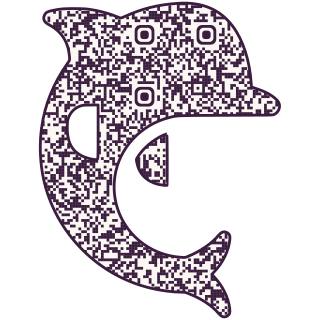 Dolphin-shaped QR code
