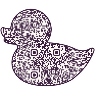 Duck-shaped QR code