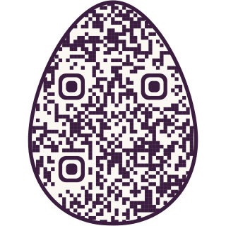 Egg-shaped QR code