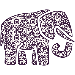 Elephant-shaped QR code