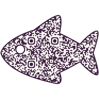 Fish-shaped QR code
