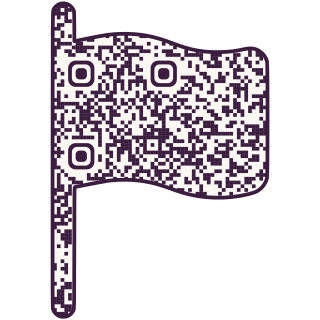 Flag-shaped QR code