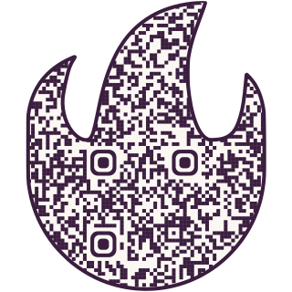 Flame-shaped QR code