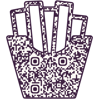 Fries-shaped QR code