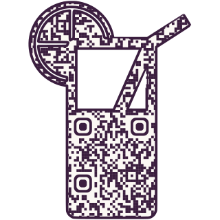 Cocktail-shaped QR code