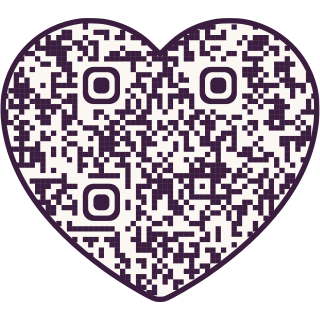 Heart-shaped QR code