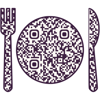 Place Setting-shaped QR code