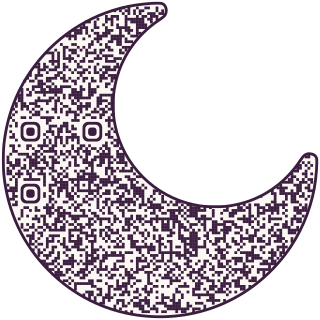 Crescent moon-shaped QR code
