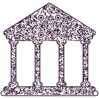 Museum front-shaped QR code