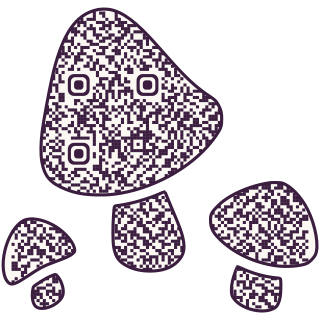 Mushrooms-shaped QR code