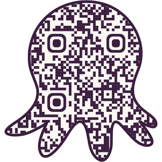 Octopus-shaped QR code
