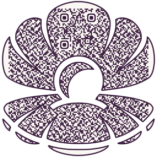 Oyster Pearl-shaped QR code