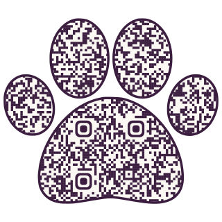 Paw-shaped QR code