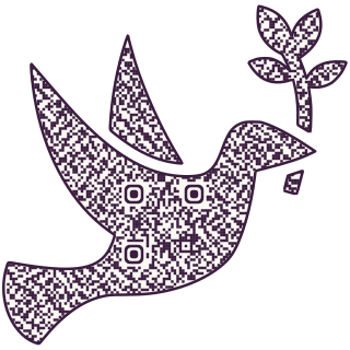 Peace Dove-shaped QR code