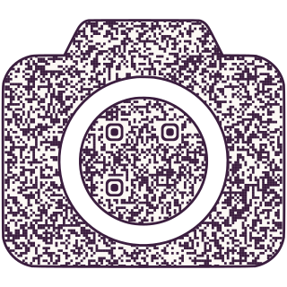 Photo camera-shaped QR code