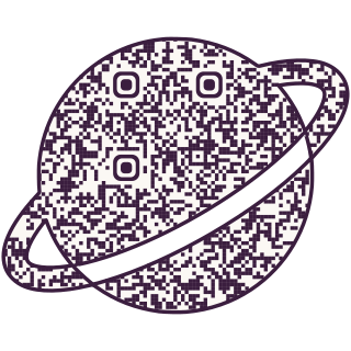 Planet-shaped QR code