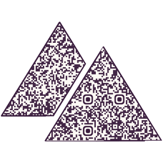 Pyramids-shaped QR code