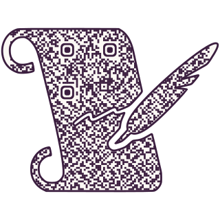 Autograph-shaped QR code