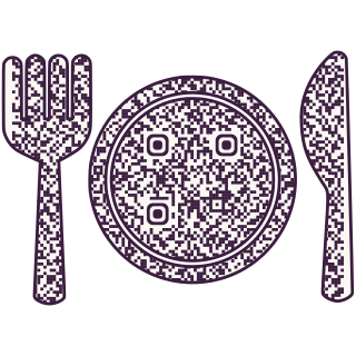 Restaurant-shaped QR code