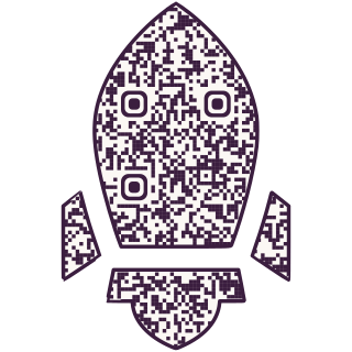 Rocket-shaped QR code