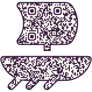 Sailing ship-shaped QR code