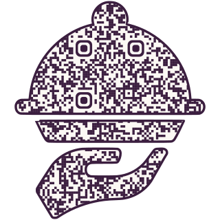 Room service-shaped QR code