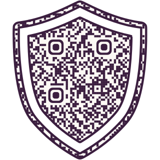 Shield-shaped QR code