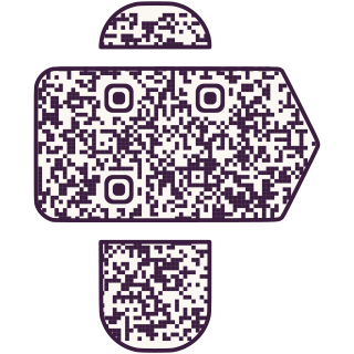 Signpost-shaped QR code