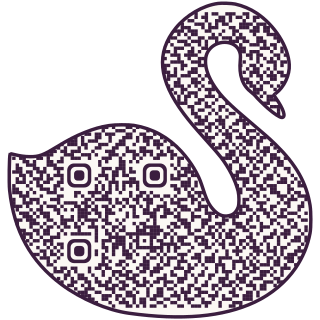 Swan-shaped QR code