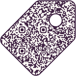 Tag-shaped QR code
