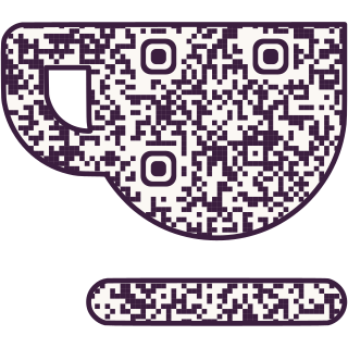Teacup-shaped QR code