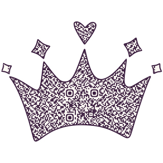 Tiara-shaped QR code