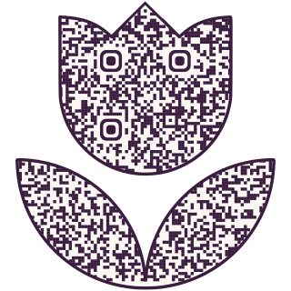 Tulip-shaped QR code