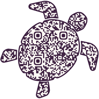 Sea turtle-shaped QR code
