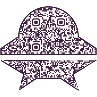 UFO-shaped QR code