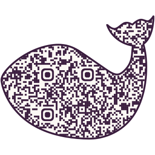 Whale-shaped QR code